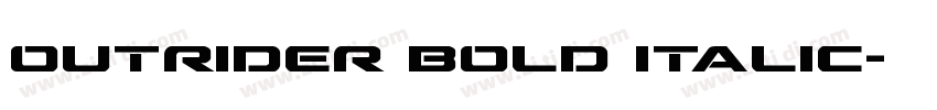outrider bold italic字体转换